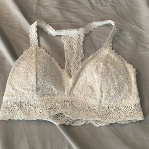 White lace bralette